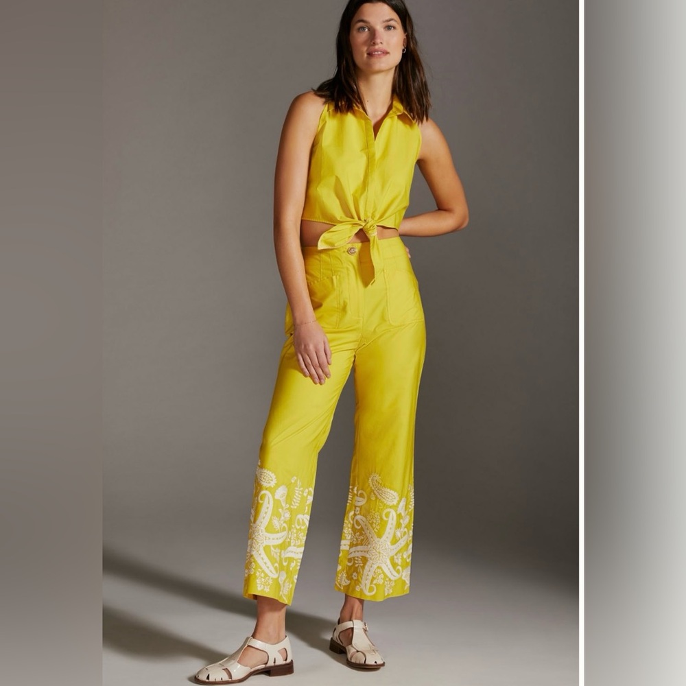 Maeve Tie Front Pant Set
